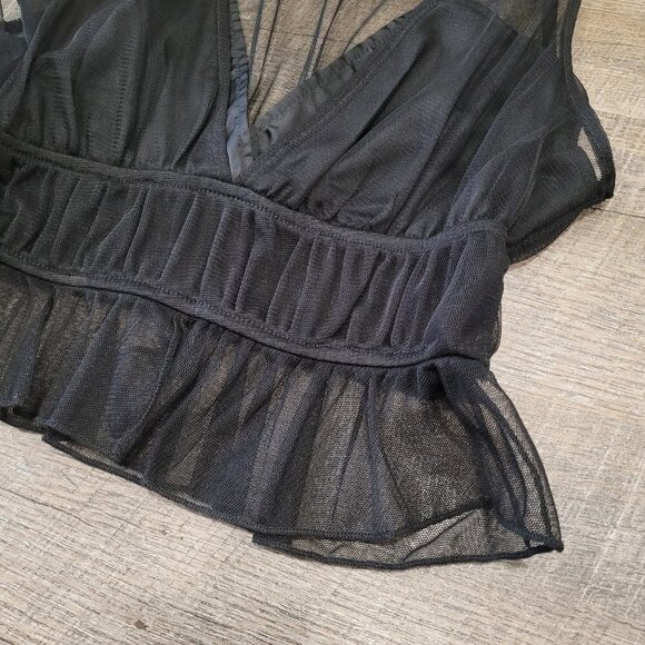 ZARA | Sheer Mesh Crop Tank Top | Sz. S - Picture 2 of 5